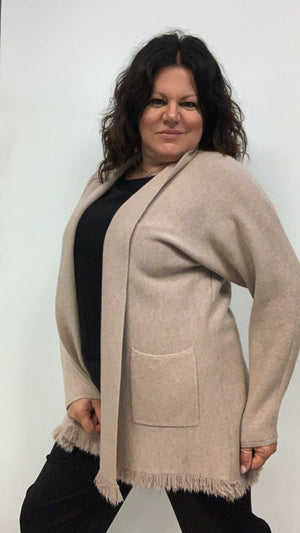 Cardigan d frange