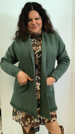 Cardigan d frange