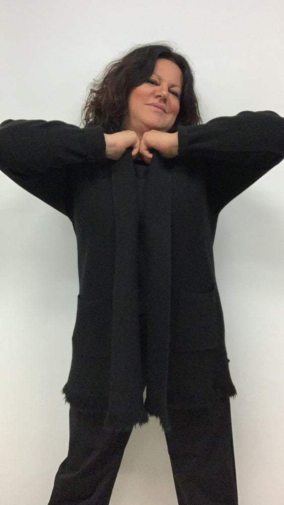 Cardigan d frange