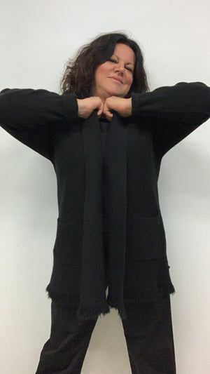 Cardigan d frange