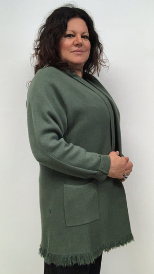 Cardigan d frange