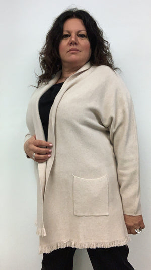 Cardigan d frange