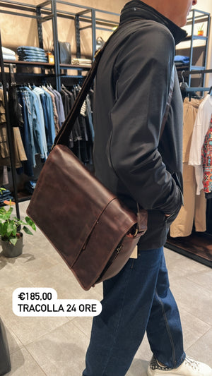 BORSA TRACOLLA VENTIQUATTRORE UOMO PELLE BTVU01