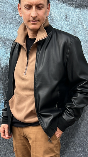 BOMBER SIMILPELLE UOMO