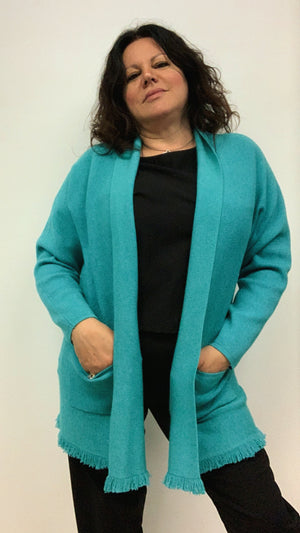 Cardigan d frange