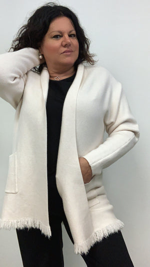 Cardigan d frange