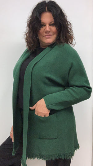 Cardigan d frange