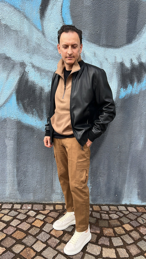 BOMBER SIMILPELLE UOMO