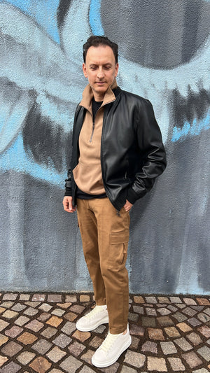 BOMBER SIMILPELLE UOMO