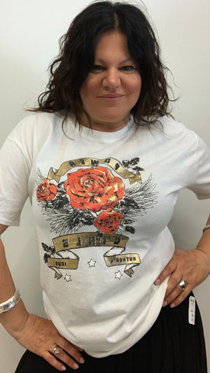 T-SHIRT D ROSA ANTICA