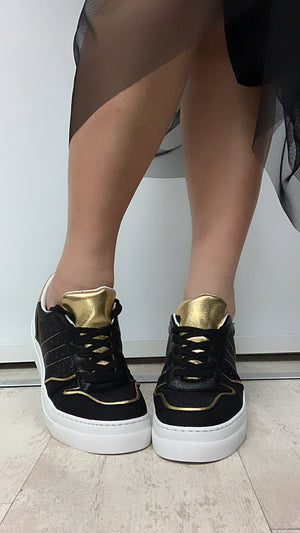 Sneakers D oro/nero