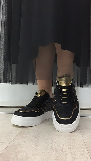 Sneakers D oro/nero